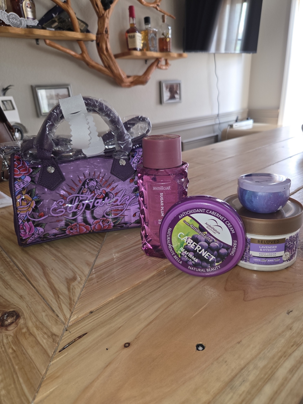 Ed Hardy Purple Bath & Body Gift Set - Purple